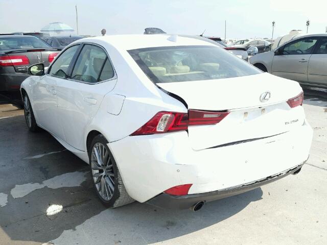 JTHBF1D27E5013216 - 2014 LEXUS IS 250 WHITE photo 3