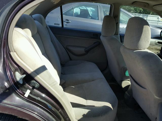 2HGES26731H513077 - 2001 HONDA CIVIC EX ბურგუნდია ფოტო 6