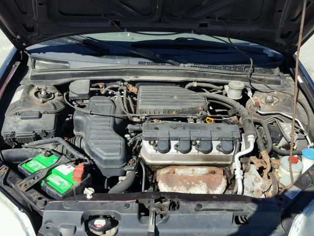 2HGES26731H513077 - 2001 HONDA CIVIC EX ბურგუნდია ფოტო 7