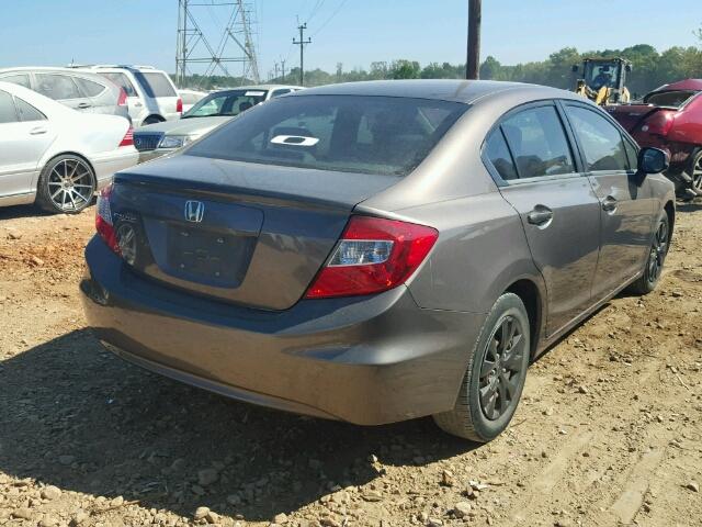 2HGFB2F54CH551522 - 2012 HONDA CIVIC LX BROWN photo 4