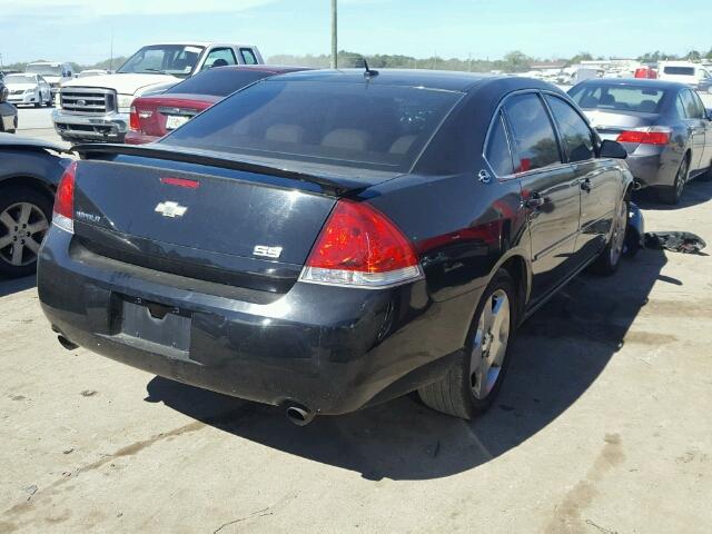 2G1WD58C369274794 - 2006 CHEVROLET IMPALA SUP BLACK photo 4