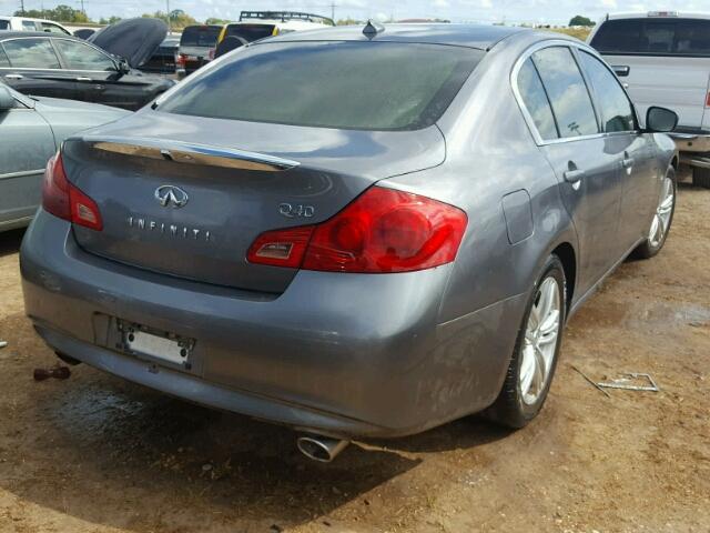 JN1CV6APXFM501107 - 2015 INFINITI Q40 GRAY photo 4