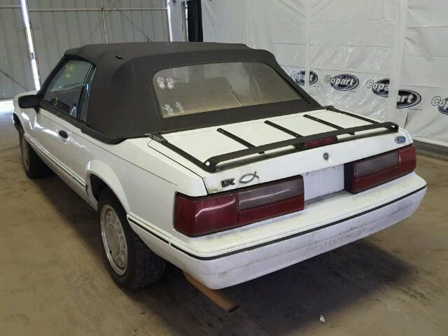 1FACP44M7NF138321 - 1992 FORD MUSTANG LX WHITE photo 3