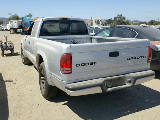 1D7HL32X23S342487 - 2003 DODGE DAKOTA SPO SILVER photo 3