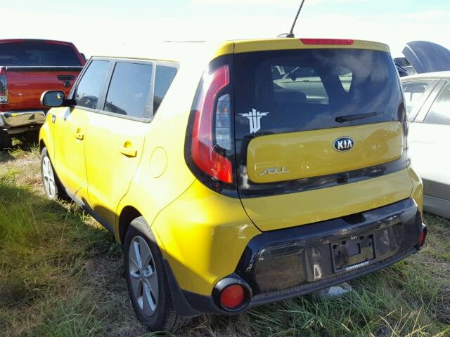 KNDJP3A50G7314535 - 2016 KIA SOUL + YELLOW photo 3