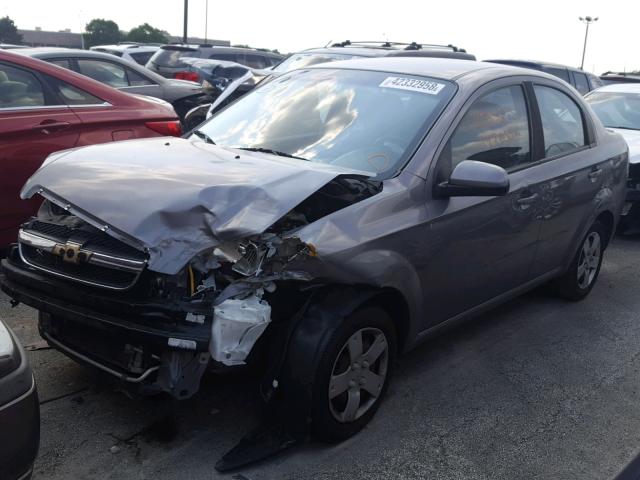 KL1TD5DE9BB222197 - 2011 CHEVROLET AVEO LS GRAY photo 2