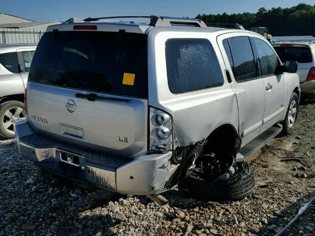 5N1AA08A56N738947 - 2006 NISSAN ARMADA SILVER photo 4