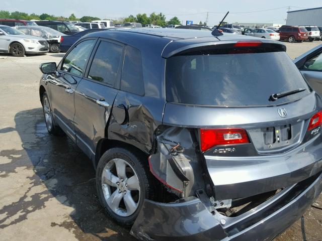 5J8TB18207A008530 - 2007 ACURA RDX GRAY photo 3