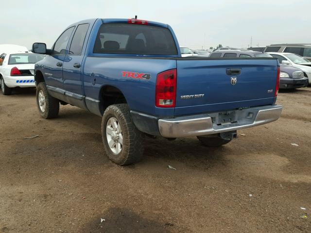 1D7KS28C96J128551 - 2006 DODGE RAM 2500 S BLUE photo 3