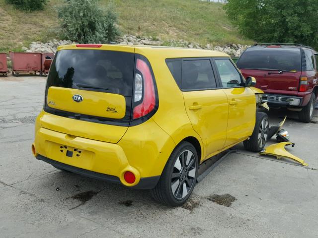 KNDJX3A52F7210773 - 2015 KIA SOUL ! YELLOW photo 4