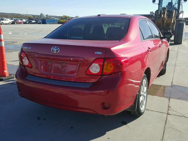 2T1BU40E69C130948 - 2009 TOYOTA COROLLA BA RED photo 4