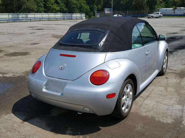 3VWCK21Y43M313042 - 2003 VOLKSWAGEN NEW BEETLE SILVER photo 4