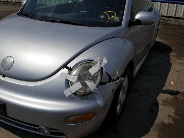 3VWCK21Y43M313042 - 2003 VOLKSWAGEN NEW BEETLE SILVER photo 9