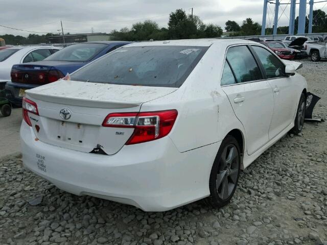 4T1BF1FK6CU632631 - 2012 TOYOTA CAMRY BASE WHITE photo 4