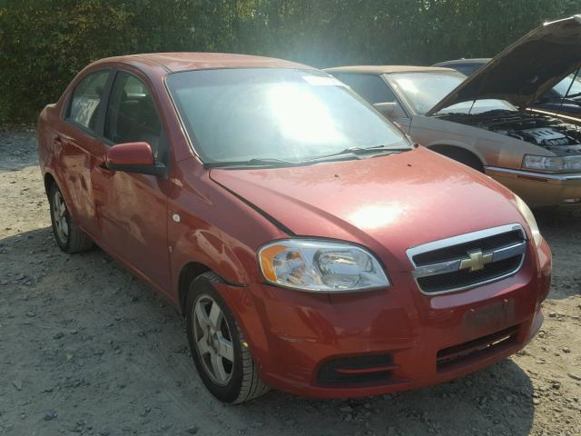 KL1TG56617B119134 - 2007 CHEVROLET AVEO LT RED photo 1