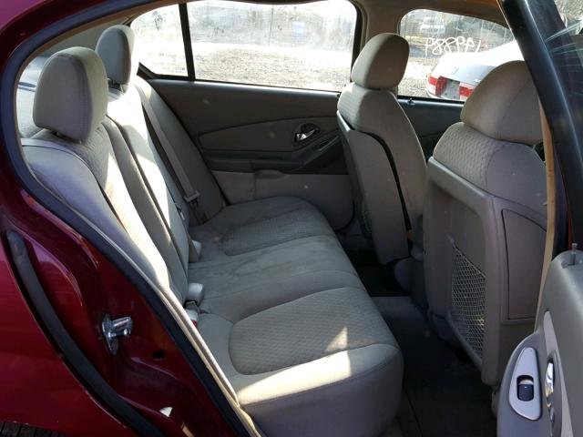 1G1ZS53896F136285 - 2006 CHEVROLET MALIBU LS RED photo 6