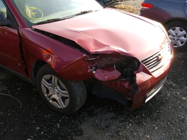 1G1ZS53896F136285 - 2006 CHEVROLET MALIBU LS RED photo 9