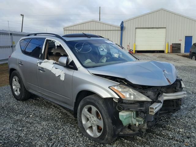 JN8AZ08T14W206184 - 2004 NISSAN MURANO SL SILVER photo 1