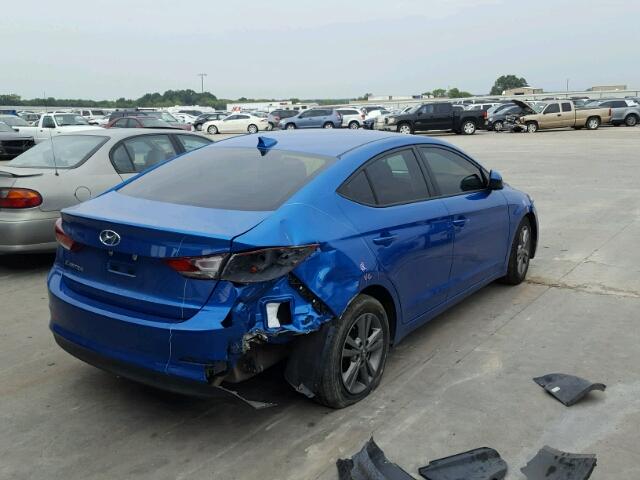 5NPD84LF8HH015930 - 2017 HYUNDAI ELANTRA BLUE photo 4