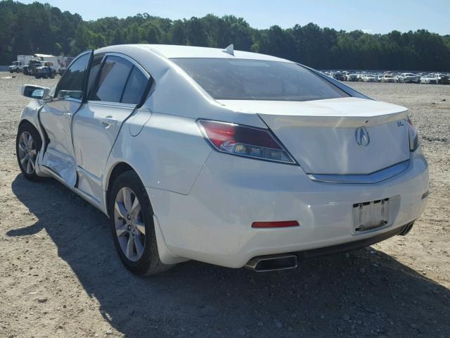 19UUA8F53DA014654 - 2013 ACURA TL TECH WHITE photo 3