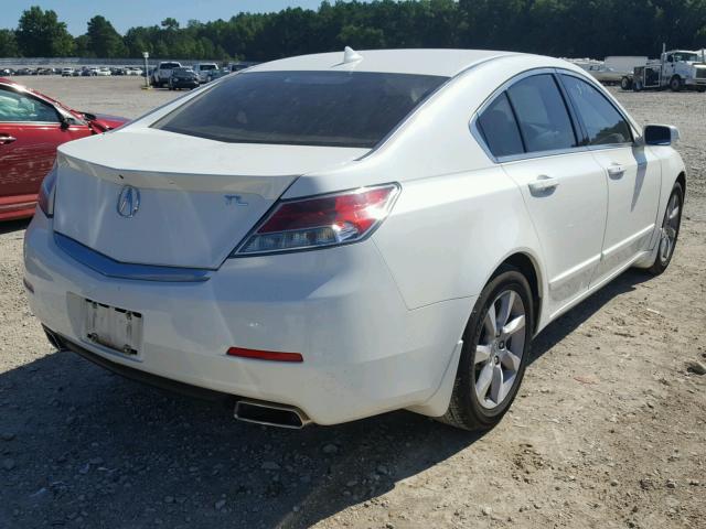 19UUA8F53DA014654 - 2013 ACURA TL TECH WHITE photo 4