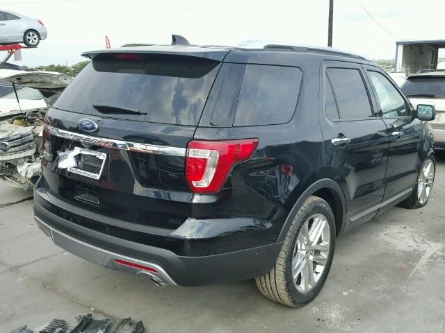 1FM5K7F82HGD84982 - 2017 FORD EXPLORER L BLACK photo 4