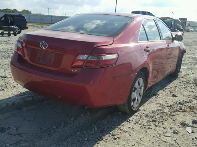 4T1BE46K49U346872 - 2009 TOYOTA CAMRY BASE RED photo 4