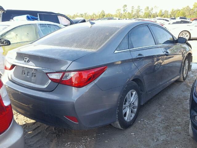 5NPEB4AC6EH836793 - 2014 HYUNDAI SONATA GLS GRAY photo 4