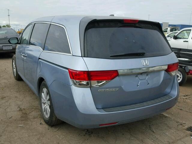 5FNRL5H6XEB128159 - 2014 HONDA ODYSSEY EX BLUE photo 3