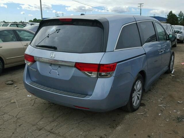 5FNRL5H6XEB128159 - 2014 HONDA ODYSSEY EX BLUE photo 4