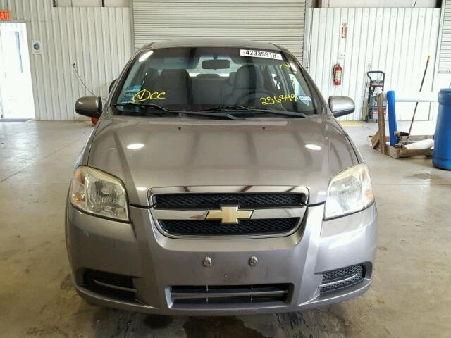 KL1TD5DE0BB256349 - 2011 CHEVROLET AVEO LS GRAY photo 9