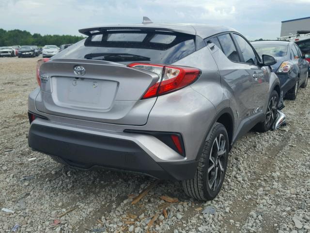 NMTKHMBX2JR044307 - 2018 TOYOTA C-HR XLE GRAY photo 4