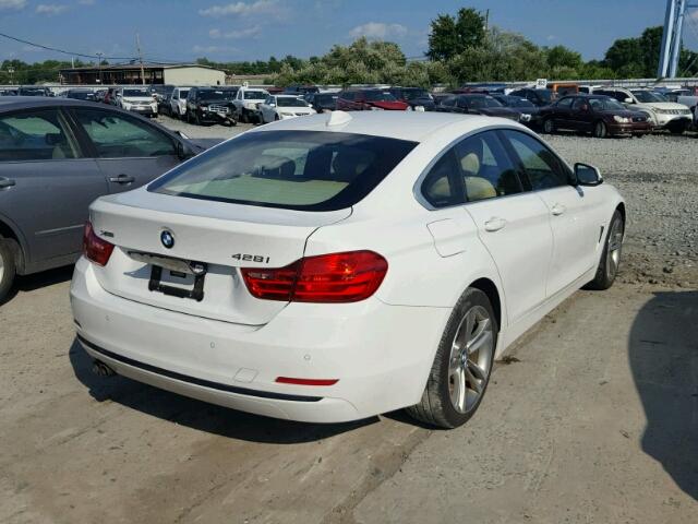 WBA4C9C57GG137018 - 2016 BMW 428 XI WHITE photo 4