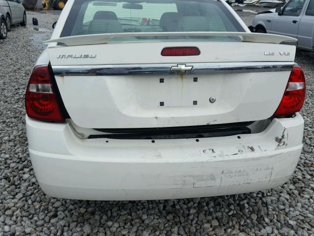 1G1ZT54835F203635 - 2005 CHEVROLET MALIBU LS თეთრი ფოტო 9