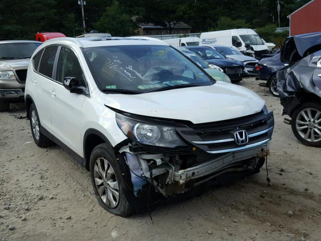 5J6RM4H70DL065885 - 2013 HONDA CR-V EXL WHITE photo 1