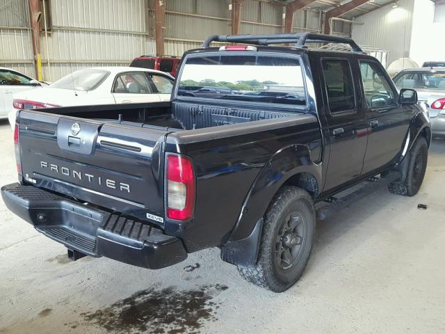 1N6ED27T54C467129 - 2004 NISSAN FRONTIER C BLACK photo 4