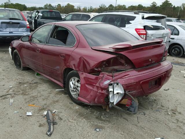 1G2NE52E25M129469 - 2005 PONTIAC GRAND AM S Tünd qırmızı foto 3