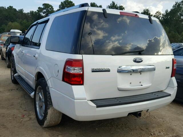 1FMFU19599EB00662 - 2009 FORD EXPEDITION WHITE photo 3