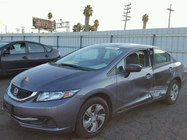 19XFB2F52FE268096 - 2015 HONDA CIVIC LX GRAY photo 2