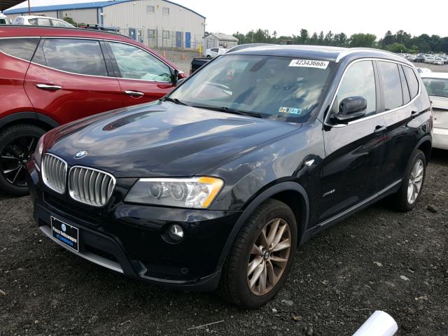 5UXWX5C50CL720412 - 2012 BMW X3 XDRIVE2 BLACK photo 2