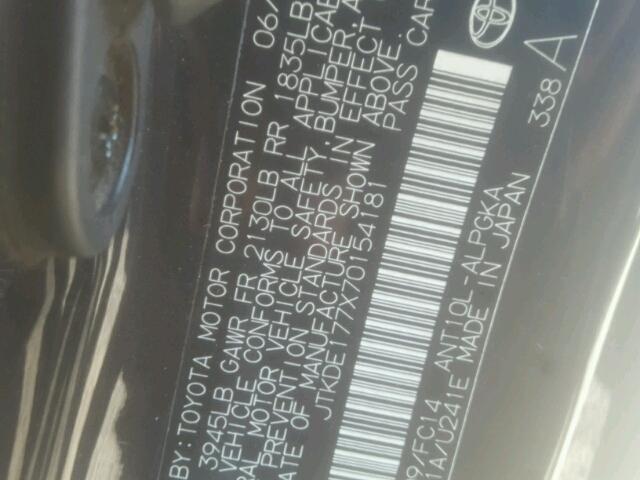 JTKDE177X70154181 - 2007 TOYOTA SCION TC 黑色 照片 10