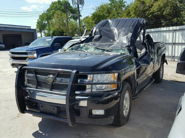 2GCEC19J771540863 - 2007 CHEVROLET SILVERADO BLACK photo 2