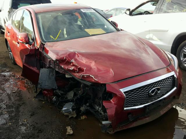 JN1AV7AR3EM700593 - 2014 INFINITI Q50 HYBRID RED photo 1