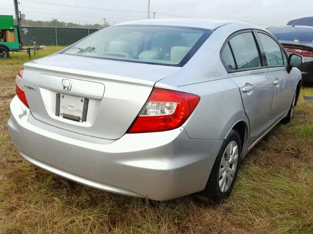 19XFB2F51CE008168 - 2012 HONDA CIVIC SILVER photo 4