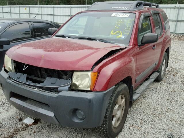 5N1AN08U05C655550 - 2005 NISSAN XTERRA RED photo 2