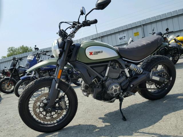 ML015ANM9FT004336 - 2015 DUCATI SCRAMBLER GREEN photo 2