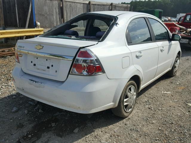 KL1TD5DE8BB184056 - 2011 CHEVROLET AVEO LS WHITE photo 4