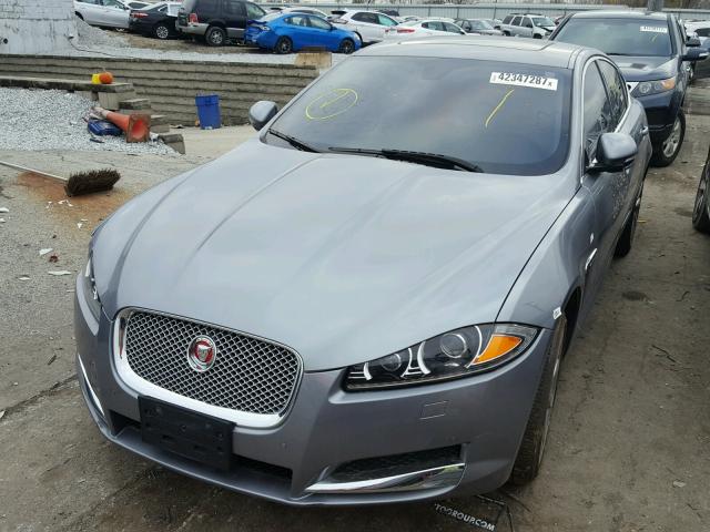 SAJWJ0EF1E8U10224 - 2014 JAGUAR XF GRAY photo 2