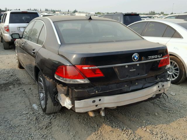 WBAHN83597DT69711 - 2007 BMW 750 BLACK photo 3