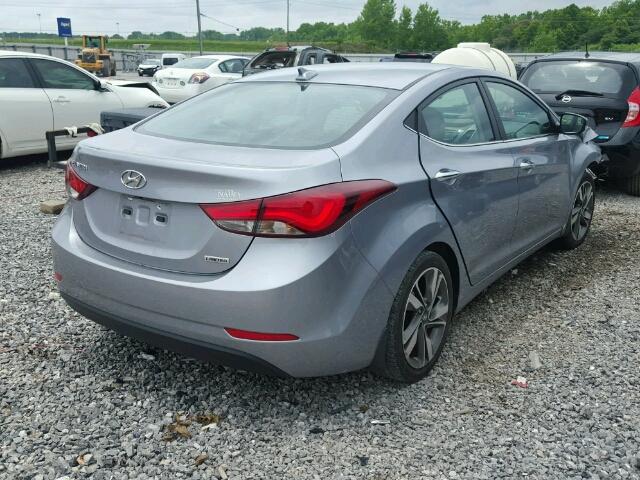 5NPDH4AE6FH604532 - 2015 HYUNDAI ELANTRA SE GRAY photo 4